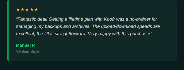 Koofr Cloud Storage: Lifetime Subscription (1TB)