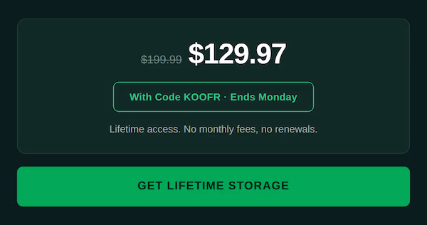 Koofr Cloud Storage: Lifetime Subscription (1TB)