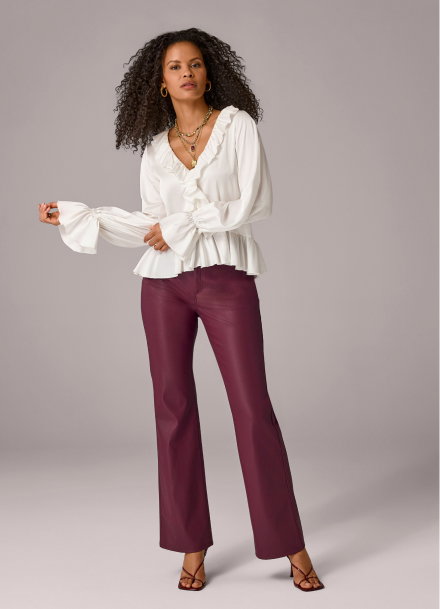 Monterey High Rise Faux Leather Trouser