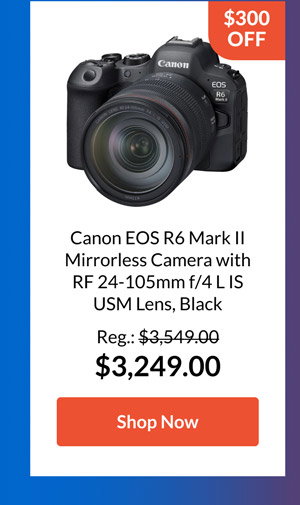 Canon EOS R6 Mark II Mirrorless Camera with RF 24-105mm f/4 L IS USM Lens