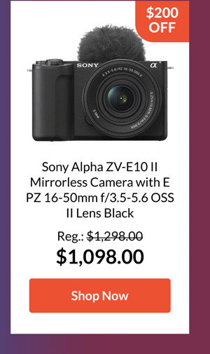 Sony Alpha ZV-E10 II Mirrorless Camera with E PZ 16-50mm f/3.5-5.6 OSS II Lens