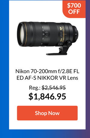 Nikon 70-200mm f/2.8E FL ED AF-S NIKKOR VR Lens