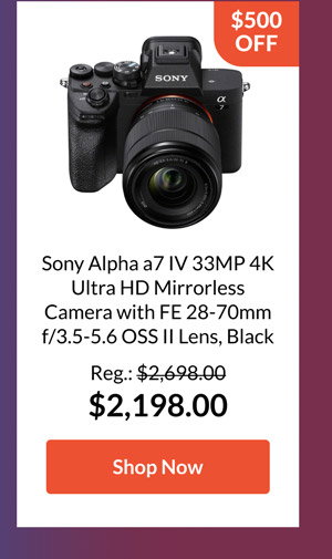 Sony Alpha a7 IV 33MP 4K Ultra HD Mirrorless Camera with FE 28-70mm f/3.5-5.6 OSS II Lens