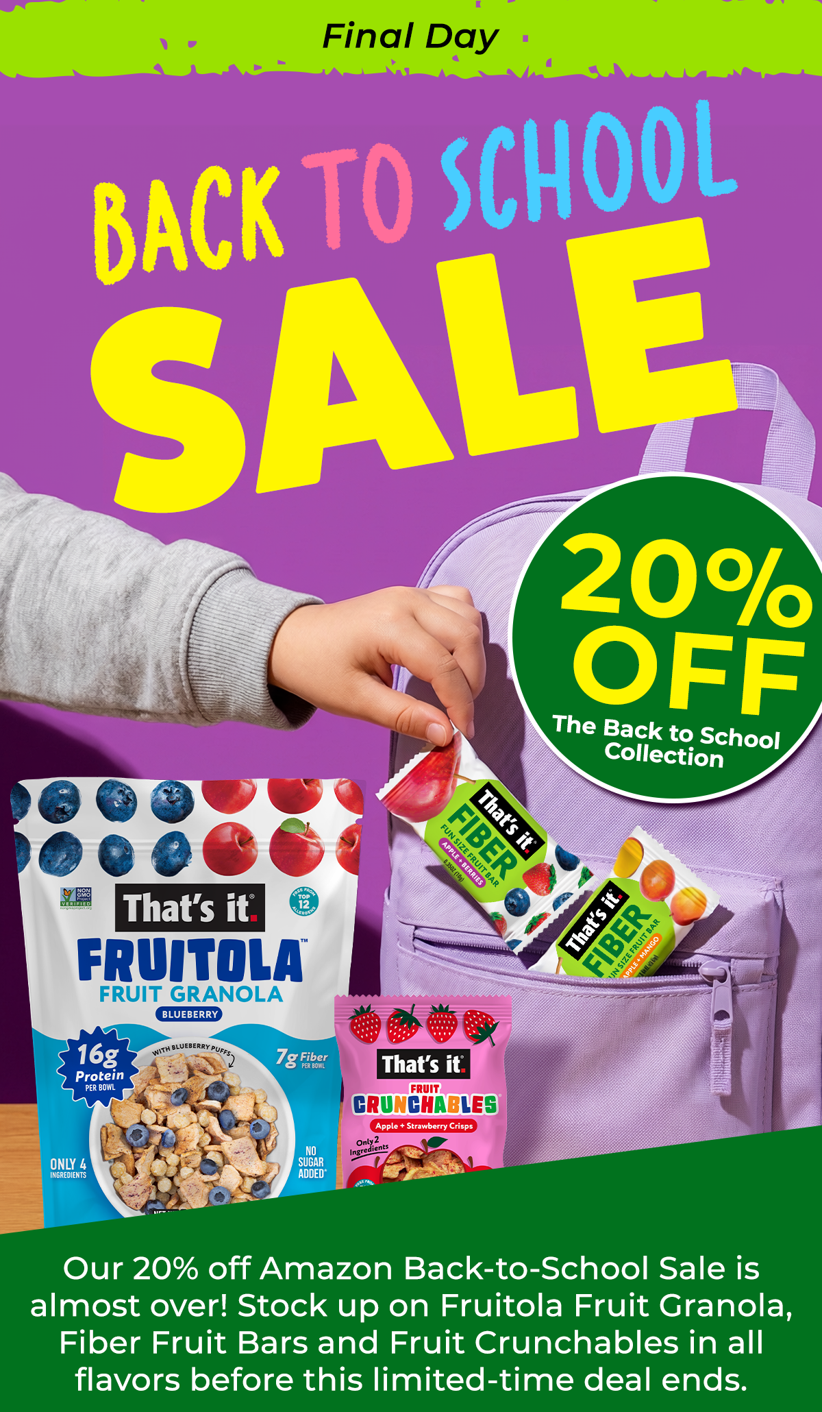 Back to School Sale 20% Off