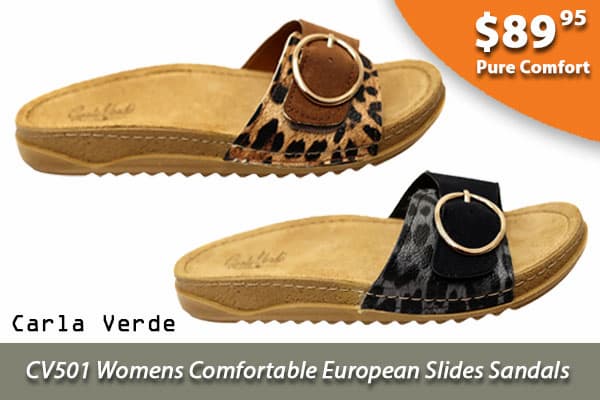 Carla Verde CV501 Womens Comfortable European Slides Sandals