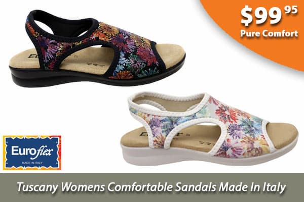Euroflex Tuscany Womens Comfortable Sandals Made In Italy