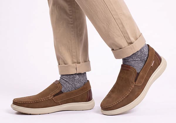 Pegada Reuben Mens Leather Comfort Casual Slip On Shoes Made In Brazil