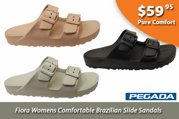 Pegada Fiora Womens Comfortable Brazilian Slide Sandals