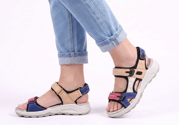 Cabello Comfort Trek 2.0 Womens Adjustable Strap Leather Sandals
