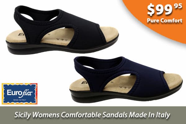 Euroflex Sicily Womens Comfortable Sandals Made In Italy
