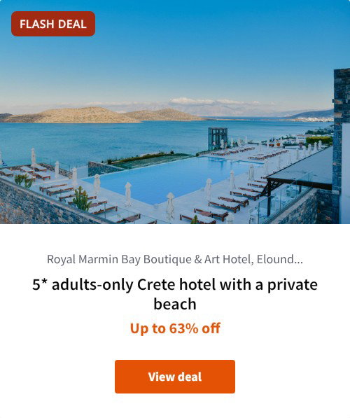 5* adults-only Crete hotel with a private beach