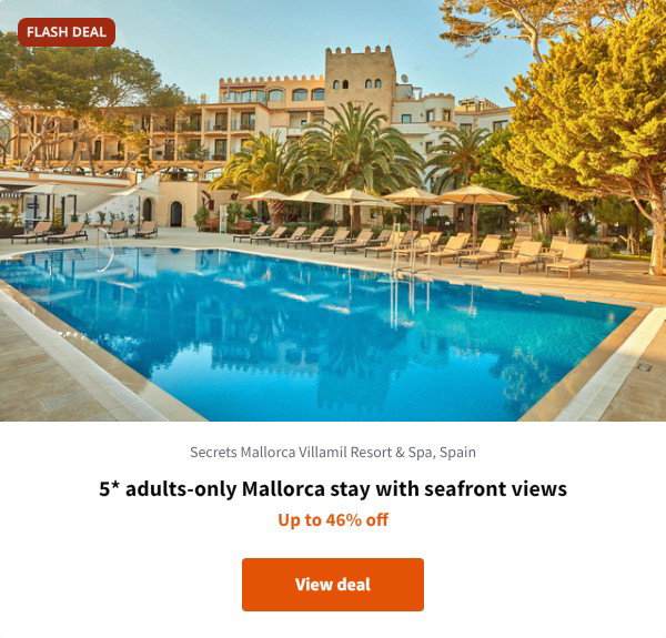 5* adults-only Mallorca stay with seafront views