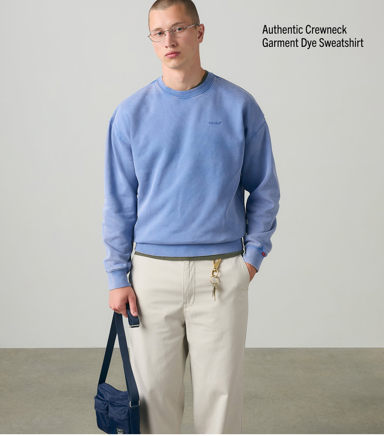 AUTHENTIC CREWNECK GARMENT DYE SWEATSHIRT