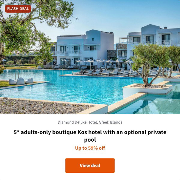 5* adults-only boutique Kos hotel with an optional private pool
