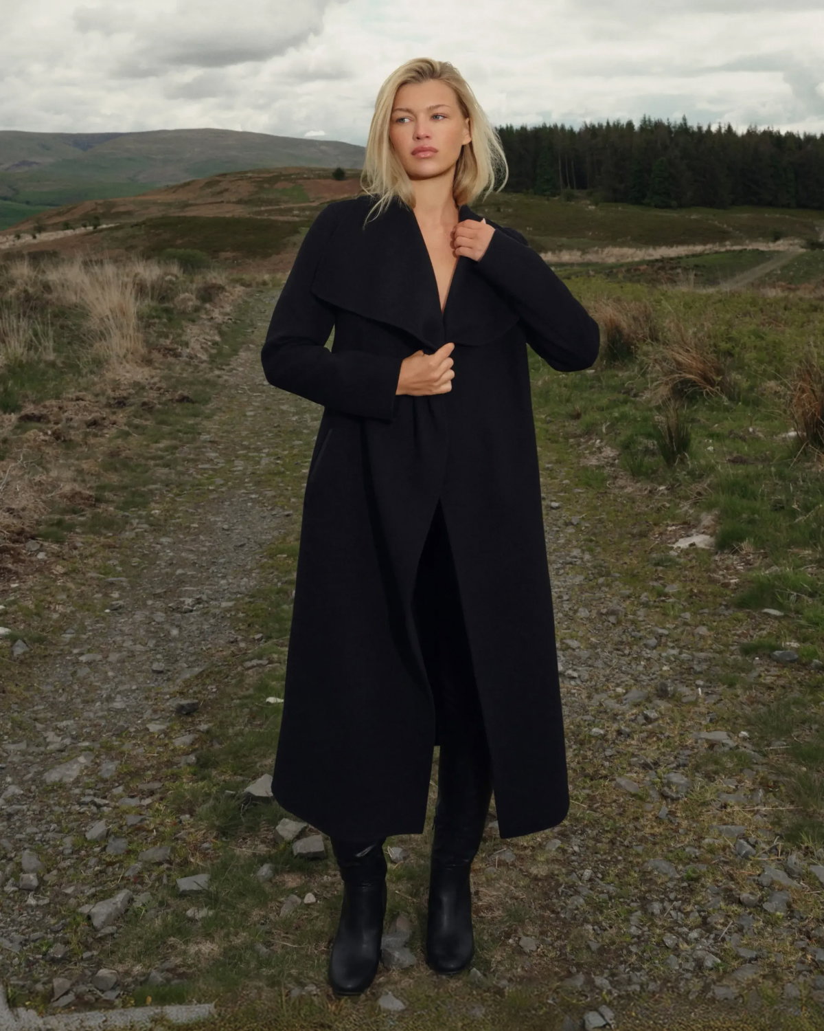 MAI Double-face wool wrap coat