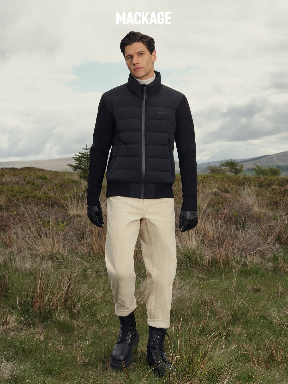 HANEY-CITY Hybrid light down jacket