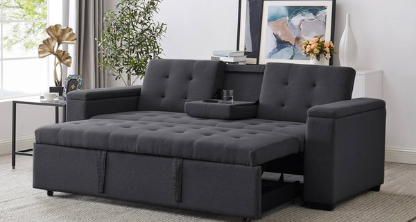 Canapé convertible "Tilia" 3 places en tissu Kocoon