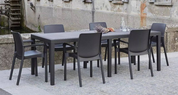 Table d'extérieur rectangulaire extensible