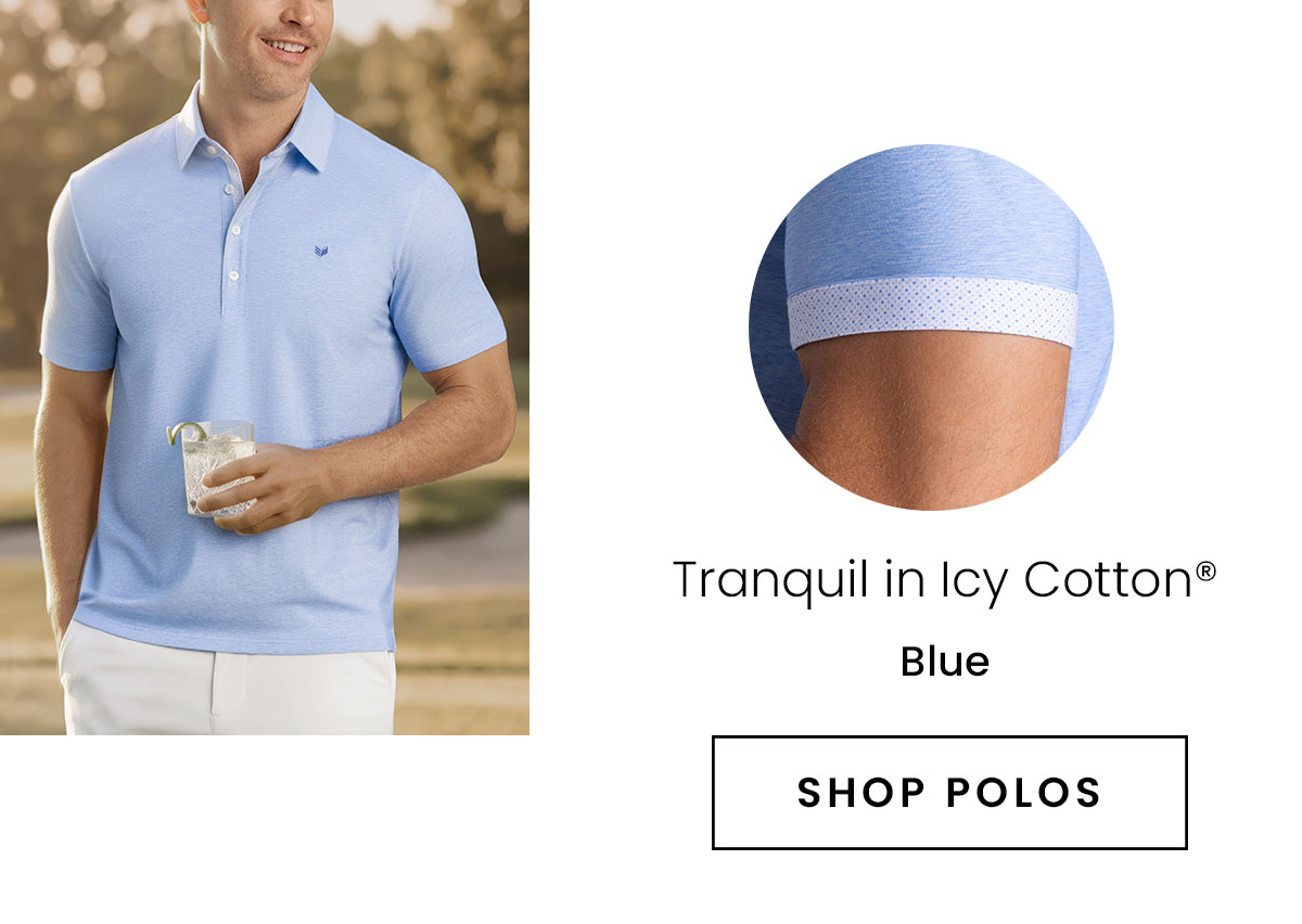 Tranquil in Icy Cotton | Blue | SHOP POLOS