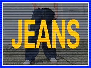 Buy one pair of men's jeans, get another pair of jeans 50% off 