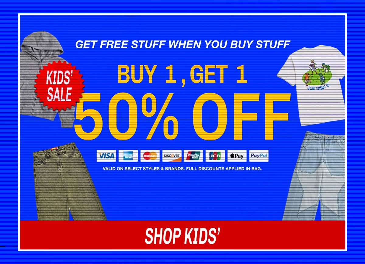 Buy one, get one 50% off kids' clothing