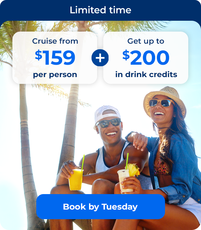 Free drinks on cruises from $163