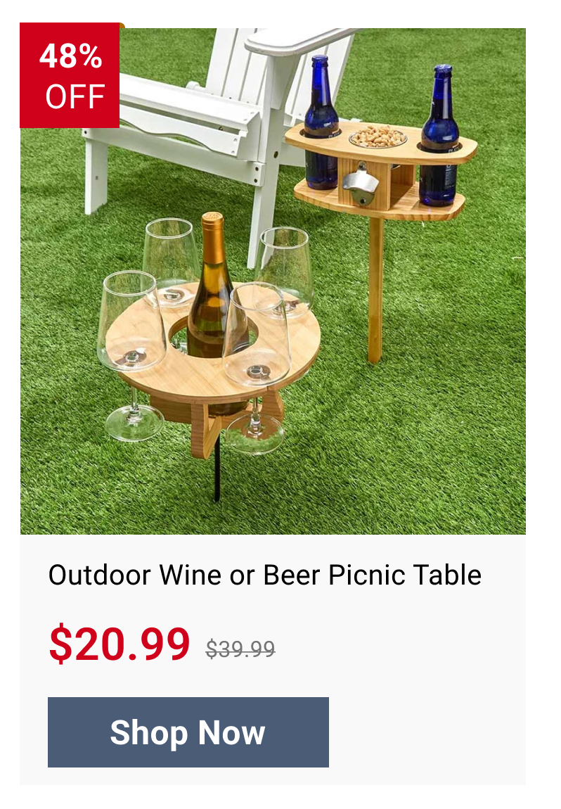 Outdoor Wine or Beer Picnic Table
