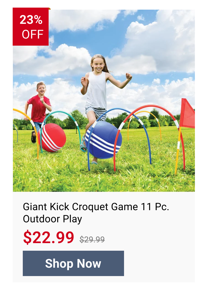 Giant Kick Croquet Game 11 Pc. Outdoor Play