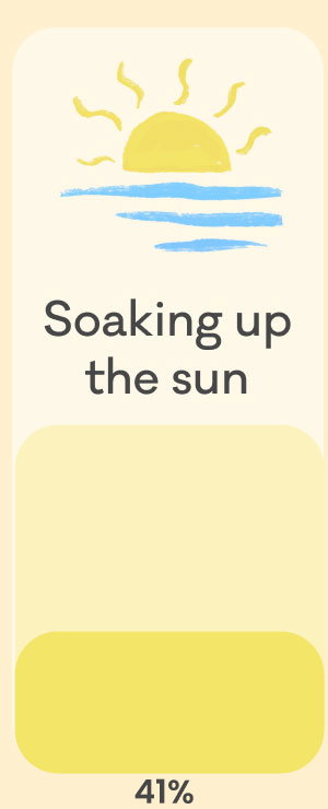 Soaking up the sun