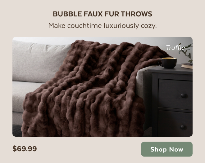 Shop Bubble Faux Fur Throws
