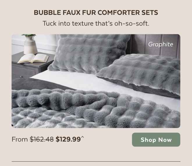 Shop Bubble Faux Fur Comforter Sets