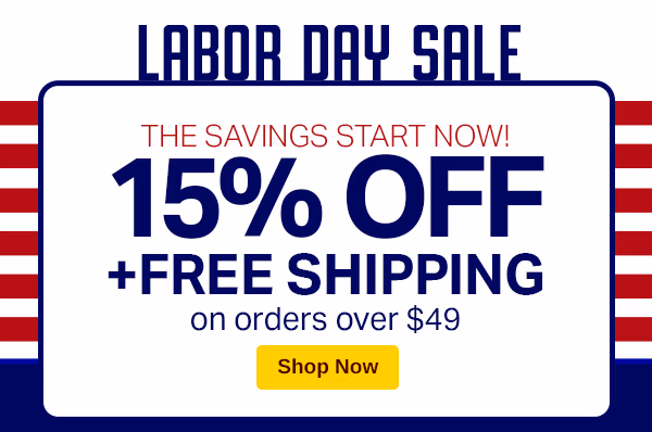 Shop with 15% OFF and Free Shipping