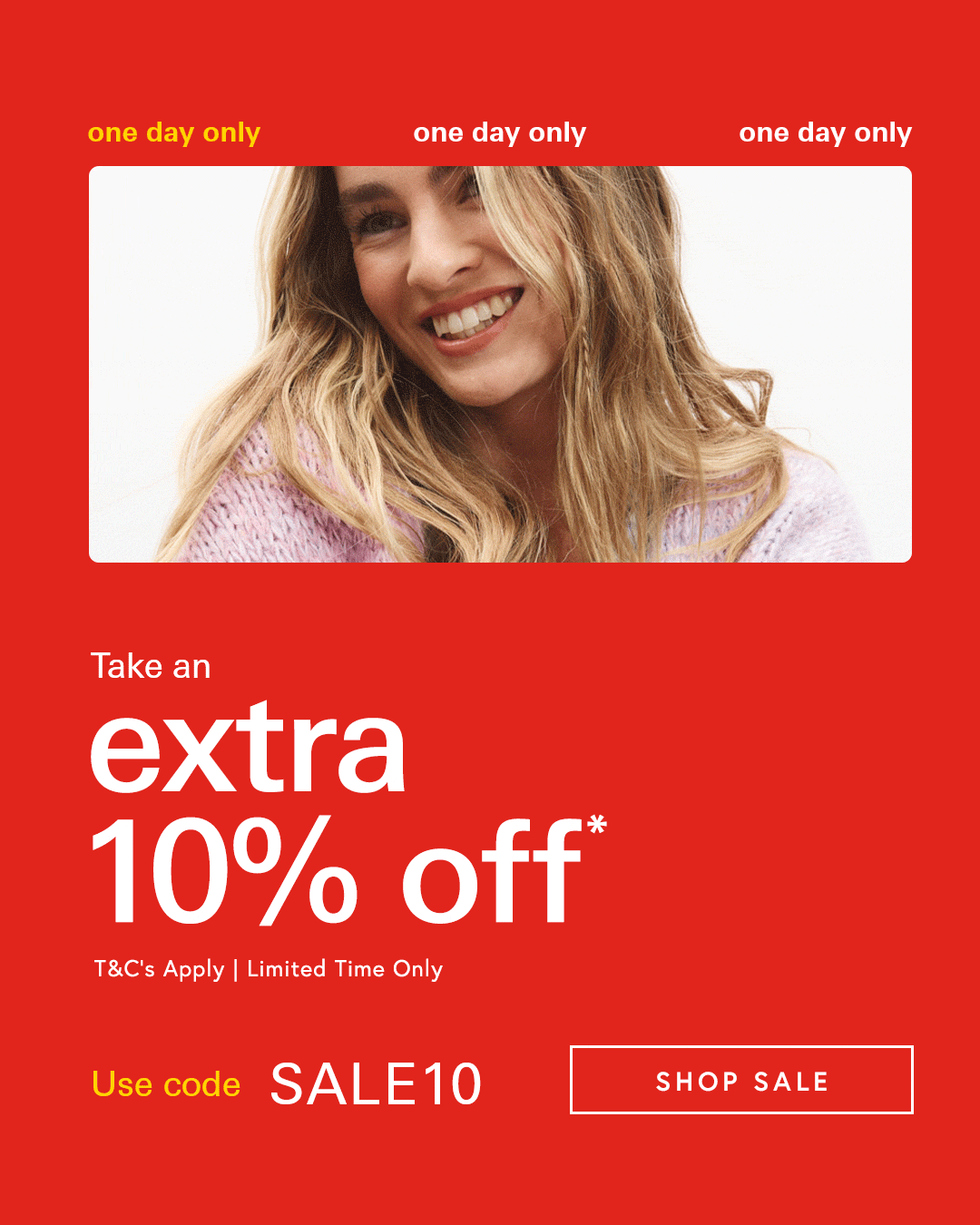 Extra 10% off sale