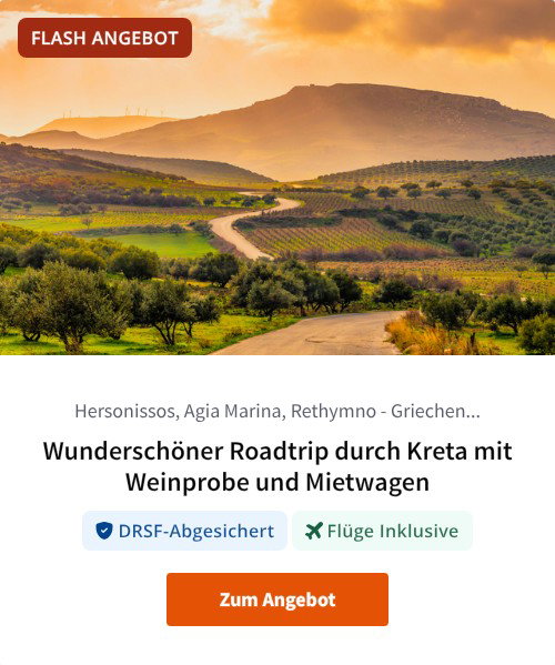 Wunderschöner Roadtrip durch Kreta mit Weinprobe und Mietwagen