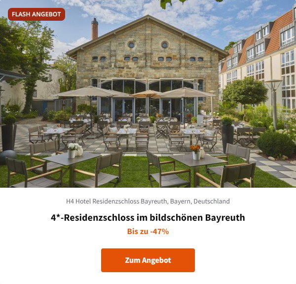 4*-Residenzschloss im bildschönen Bayreuth