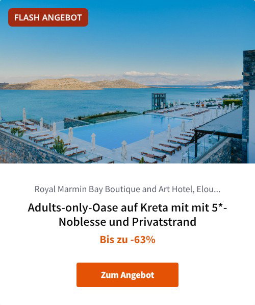 Adults-only-Oase auf Kreta mit mit 5*-Noblesse und Privatstrand