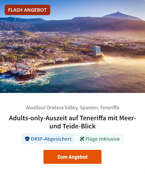 Adults-only-Auszeit auf Teneriffa mit Meer- und Teide-Blick