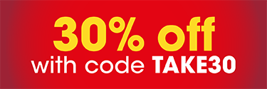 30% off with code TAKE30