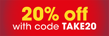 20% off with code TAKE20