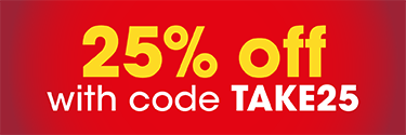25% off with code TAKE25