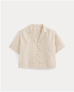 Image | Cotton Gauze Resort Shirt | Birch