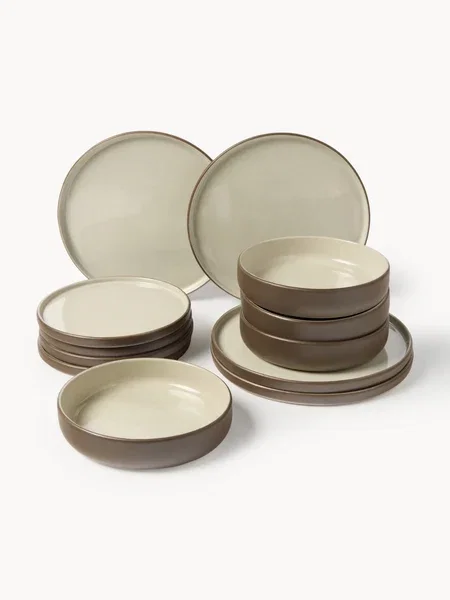 Vajilla Ginger, 4 comensales, set de 12