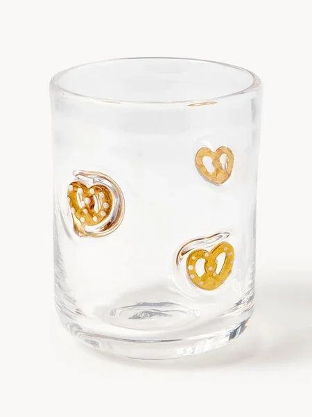 Vasos con motivo de pretzel Mira, set de 4
