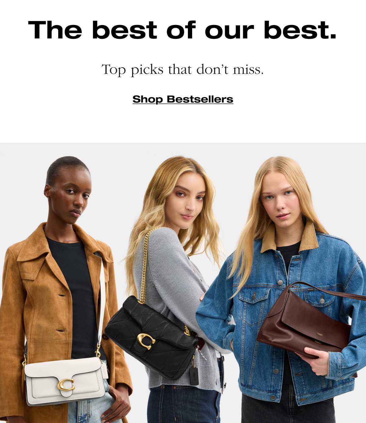 The best of our best. Top picks that don't miss. Shop Bestsellers