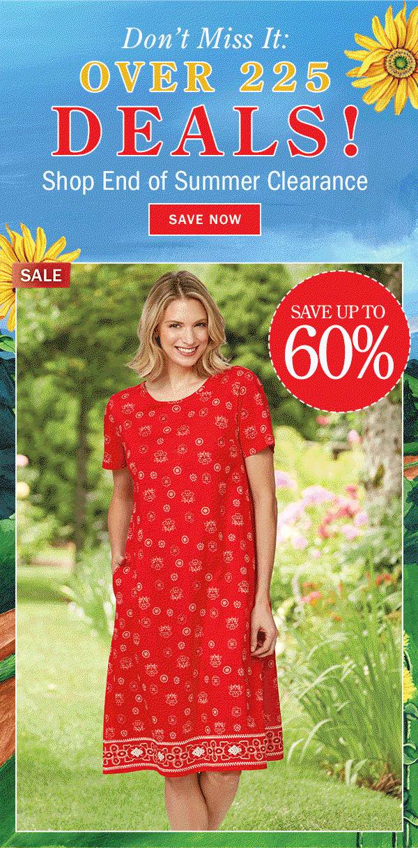 Don't Miss It: Over 225 Deals! Shop End of Summer Clearance. Save Up to 60%. Save Now. Sale: Red Bandana Print Cotton Knit T-Shirt Dress