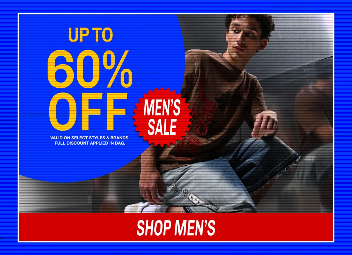Shop men's sale clothing up to 60% off