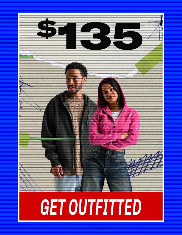Get two tees, a hoodie, and a bottom for $135 | Get Outfitted