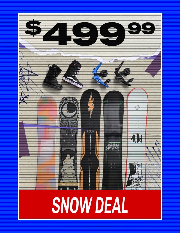 Get a snowboard, boots, and snow bindings for $499.99 | Snow Deal