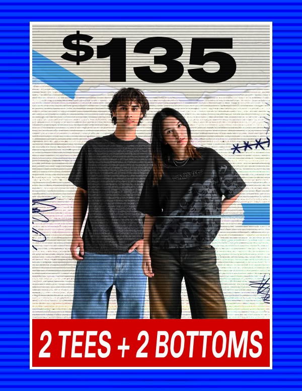 Get two tees & two bottoms for $135 | Shop now