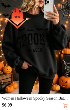 Women Halloween Spooky Season Bat...